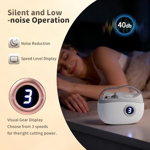 3-Speed Electric Nail Trimmer with Display Screen Electric Nail Clippers for Seniors & Adults