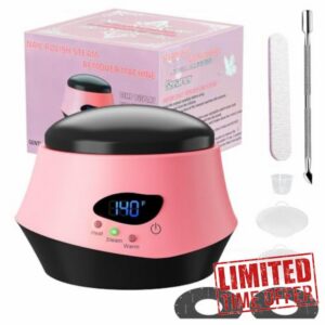 Nail Polish Remover Machine Upgraded Electric Steam Remover Portable Automatic Gel Nail Polish Remover for Home and Salon Use (Pink