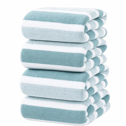 34.6" x 67"(Light Green) Lint-Free;Hook;Soft;8 Times Water Absorption;Light;Large Size