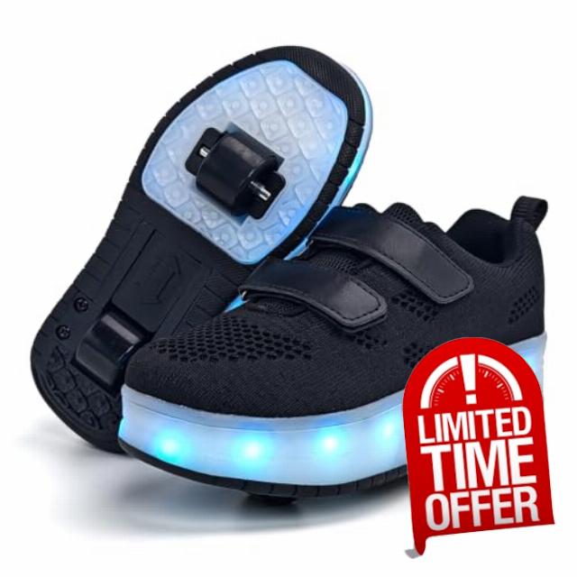 Umerigo Fashion Roller Skate Shoes for Boys Girls Kids Retractable Wheelies Skate Sneakers with Wheels Rolling Skating Shoes