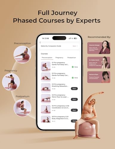 Birthing Yoga Ball with App Courses BPA-Free