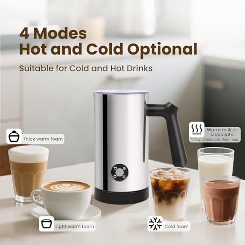 4-in-1 Cold and Hot Foam Maker for Lattes