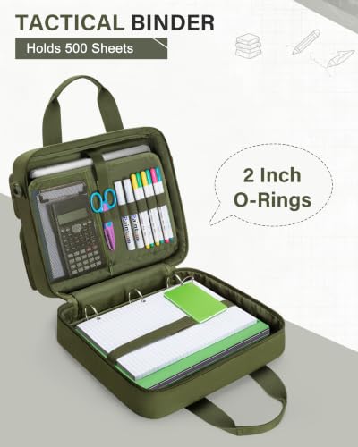 2 Inch Binder Organzier Bag for Men 2-Inch O-Ring