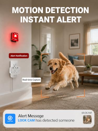 Wireless Spy Cam Wall Outlet with Motion Detection