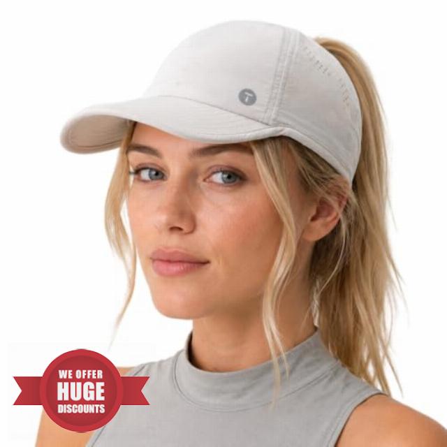 TOP-EX Cooling UV 50 High Ponytail Sport Womens Baseball Cap Running Golf UVCoolix cool-touch sweatband