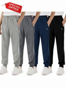 4 Pack Boys Mesh Athletic Pants with Zipper Pockets Boys Joggers                                                          Size 5 to 16