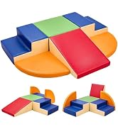 TODIBY 4-Piece Soft PU Leather Toddlers Climbing Toys, Baby Foam Climbing Blocks for Toddlers 3, ...
