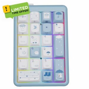 Mechanical Numeric Keypad Wireless Number Pad Silent Keyboard Blue                                                          PBT Keymap Softness of Eeach Button Hot Swappable Mini Keyboard Triple Mode Number Pad for Laptop