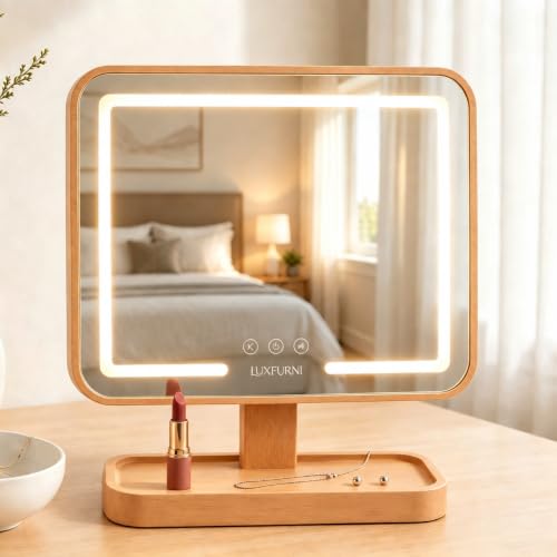 Hollywood Makeup Mirror Solid Wood 3 Color Modes