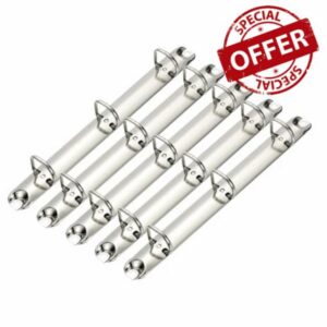 6pcs A5 3-Hole D-Ring Binder Mechanisms Metal Replacement for DIY Scrapbook                                                          Upgrade DIY binders with 6 metal A5 3-hole D-ring mechanisms