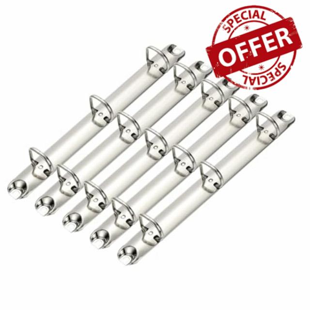 6pcs A5 3-Hole D-Ring Binder Mechanisms Metal Replacement for DIY Scrapbook                                                          Upgrade DIY binders with 6 metal A5 3-hole D-ring mechanisms