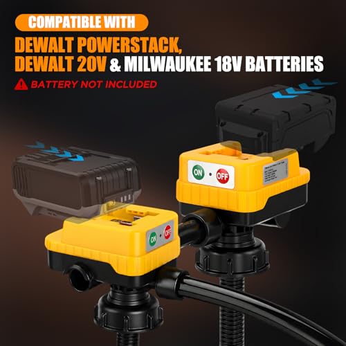 Compatible with DeWalt 20V & Milwaukee 18V Batteries