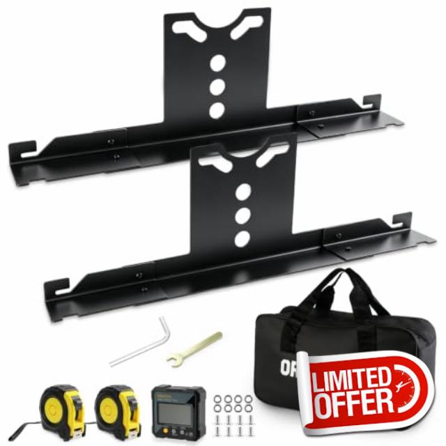 Wheel Toe Alignment Tool Kit with Digital Level& Tape Measure& Bag                                                          Quick Front-End Toe Check Plates for DIYers