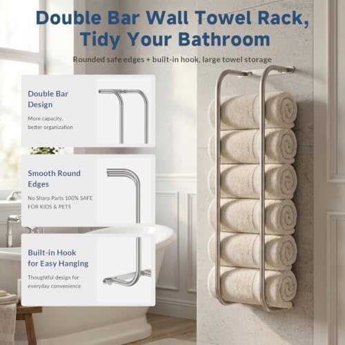 Holds Up 6 Large Rolled Towels
