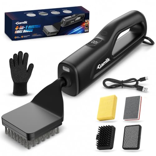 Grill Cleaner for Outdoor Grill(Black) Reciprocating Cleaning Action