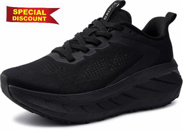 Joomra Women's Wide Toe Box Shoes Thick Cushioned Sole Running Sneakers                                                          1.77 in Stack Height