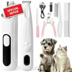 Dog Clippers Grooming Kit with Paw Trimmer & Nail Grinder                                                          Dog Nail Grinder
