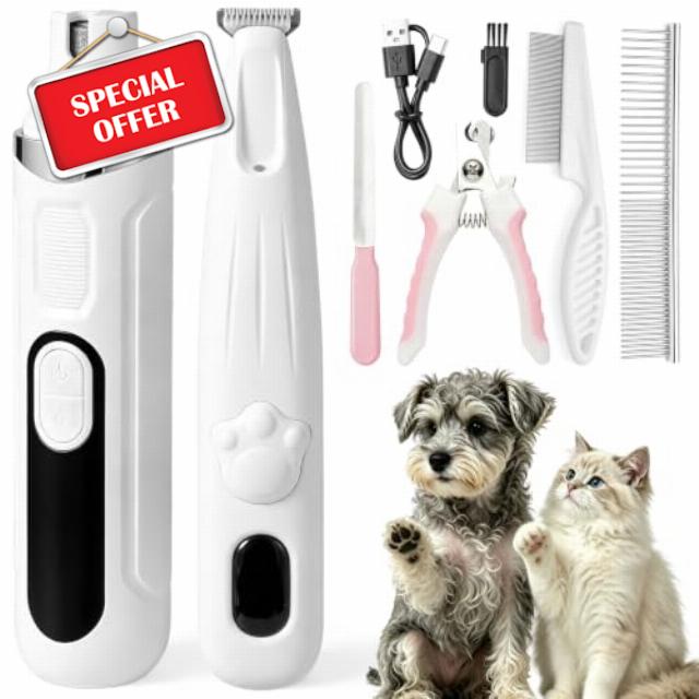 Dog Clippers Grooming Kit with Paw Trimmer & Nail Grinder                                                          Dog Nail Grinder