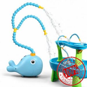 Rechargeable Whale Water Table Pump – High Flow Up to 8L/min (2.11 GPM) | Large Water Output for Kids Sand & Water Play | Compatible with Most Water Tables