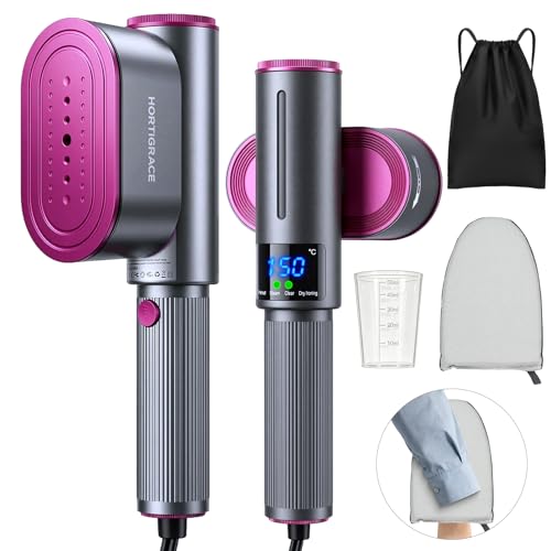 2-in-1 Steam Iron & Garment Steamer Portable Handheld Clothes Steam with Fast Heat-Up Ceramic Portable Iron Wrinkle Removal for Home/Hotel /Travel Size