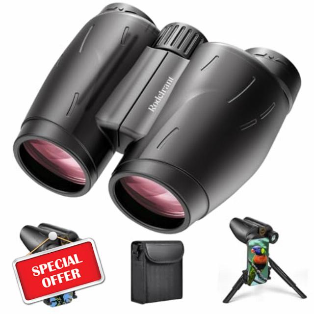 HD Binoculars 25x30 for Adults with Phone Adapter