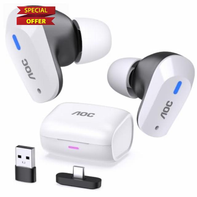 AOC Wireless Gaming Earbuds for PS5 PC Switch