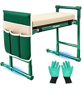 Saker Garden Kneeler and Seat-Garden Kneeler Gardening Bench Garden Stool with Heavy Duty 400LB S...
