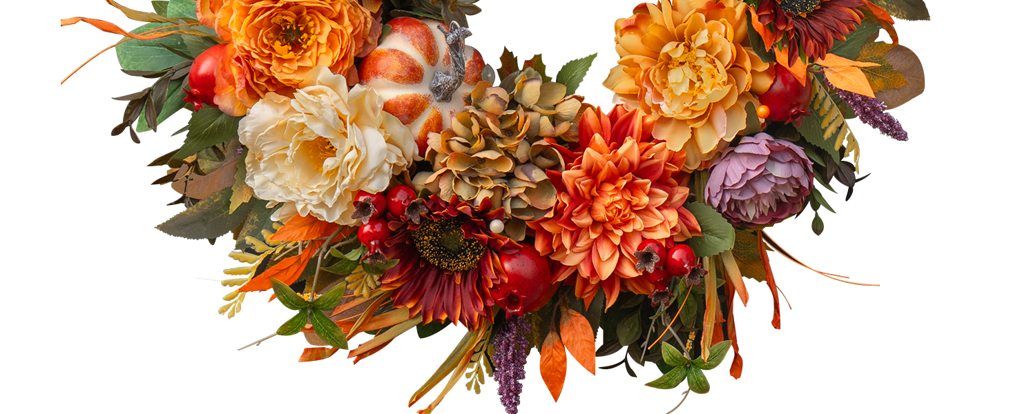 fall wreaths for front door 24 inch