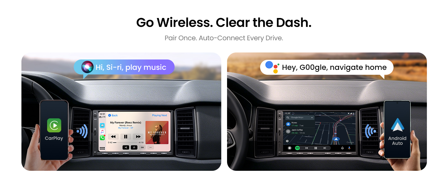 Wireless Apple CarPlay Android Auto