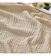 EMME Cotton Muslin Large Throw Blanket Couch Breathable Gauze Soft Lightweight Bed Blankets Adult...