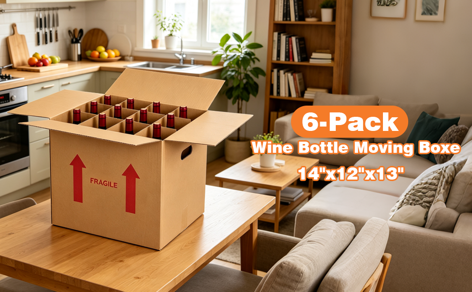 14x12x13 Wine Bottle Moving Boxes