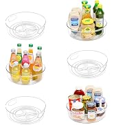 Guzon 4 Pack Lazy Susan Organizer with Handles, 12 Inch Large Lazy Susan Turntable for Cabinet, C...