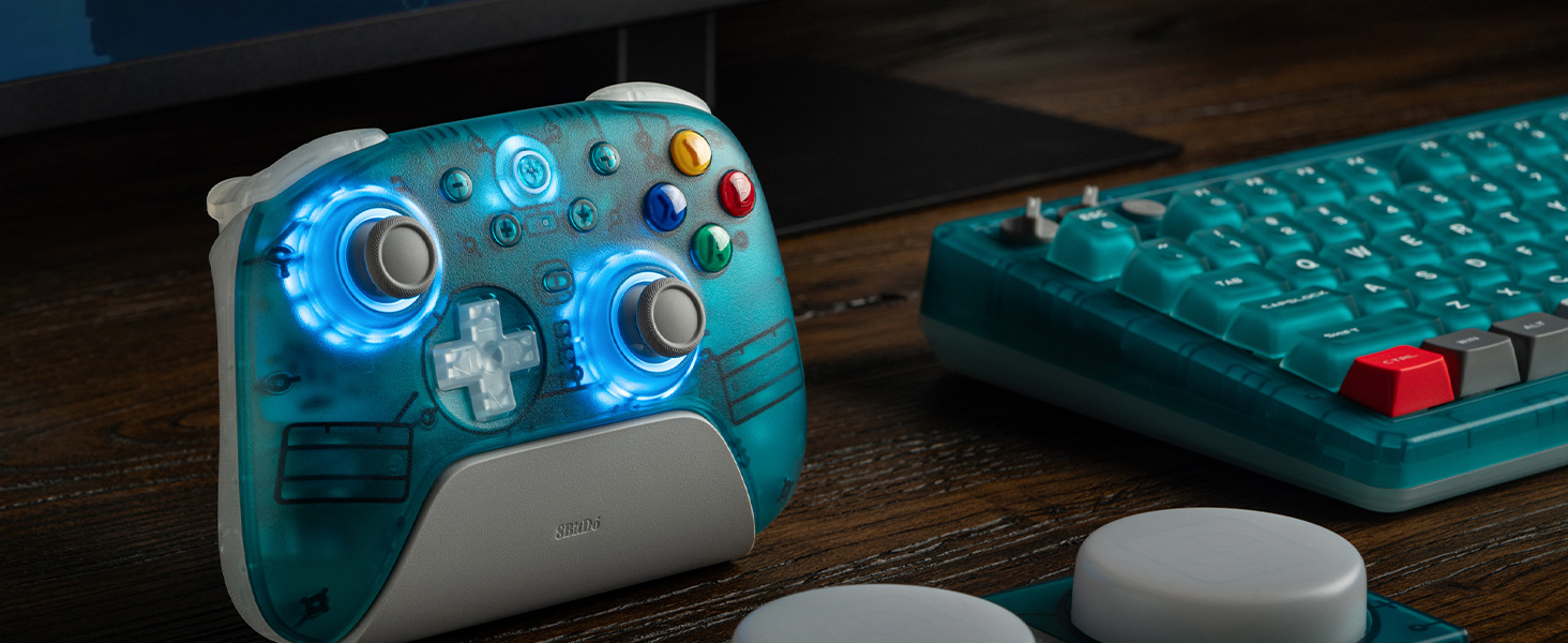 8BitDo Ultimate 2 Wireless Controller - Clear Blue