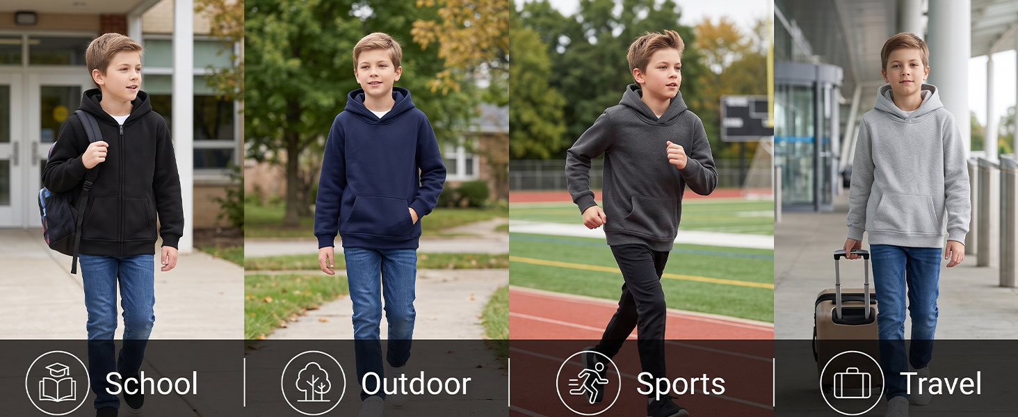 Boys Zip Up Hoodie