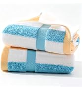 ZGSQWJSS Towels for Bathroom Set, Bath Towel Large,100% Cotton, (Pack of 6) | 2 Bath Towels 27" x...