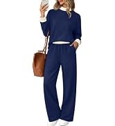 Sampeel Two Piece Sets for Women Color Block Matching Set Cozy Loungewear | 2 piece sets, fall ou...