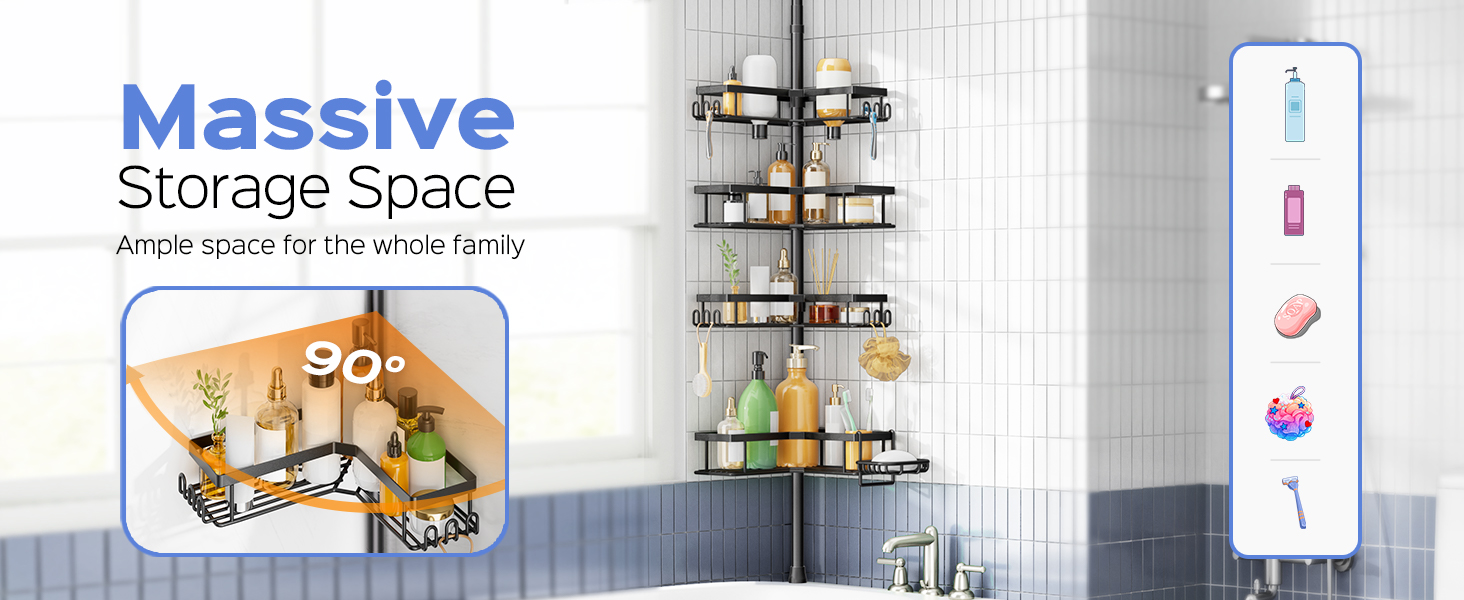 shower caddy tension pole