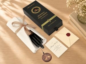 Remembrance card and textured envelope with a burgundy decorative seal.