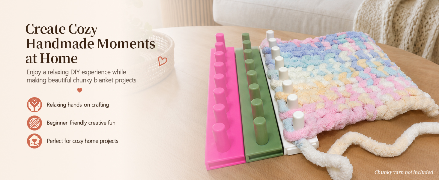 LZXMAAG chunky blanket loom kit for relaxing DIY blanket projects at home