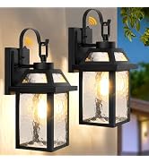 2-Pack Dusk to Dawn Outdoor Wall Light Fixtures, Aluminum Exterior Lighting Fixtures Wall Mount, ...