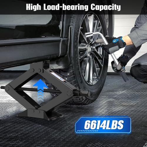 3 Ton (6614 lbs) Scissor Jack for Car