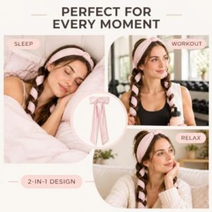 No Heat Required Does Not Damage Hair 2PCS                                                          Heatless Curl Headband