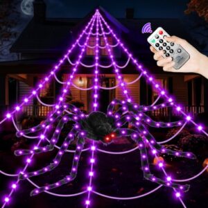250 LED Halloween Giant Spider Web Lights