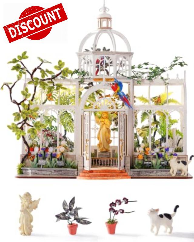Rolife DIY Miniature Greenhouse Kits for Adults-Oxygen Oasis (Master Level)                                                          Botanical Garden Conservatory