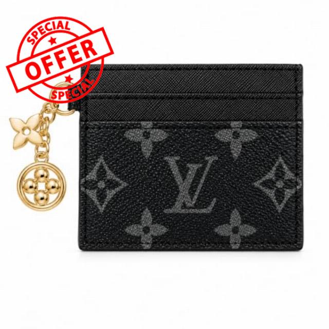 Elegant Card Holder Wallet with Floral Charm