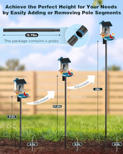 Universal Adjustable Outside Mount Stand for Smart Camera Feeder