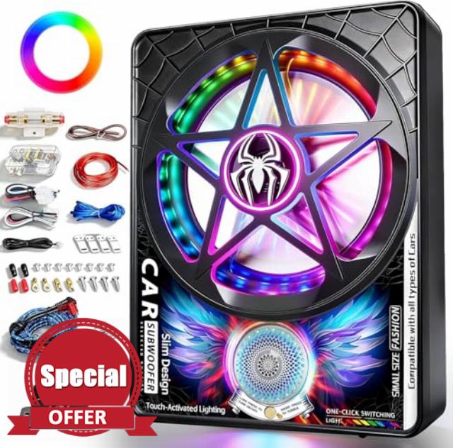 3000W AI 3-Way Under Seat Subwoofer with Amp