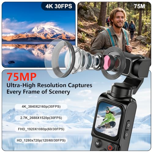 4K/30FPS with 75MP Photo
