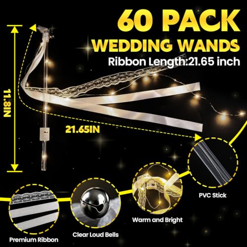 LED Wedding Wands,Sparklers Wedding Send Off 3 Flashing Modes