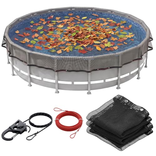 Durable Reinforced Mesh Pool Cover for Leaves & Debris